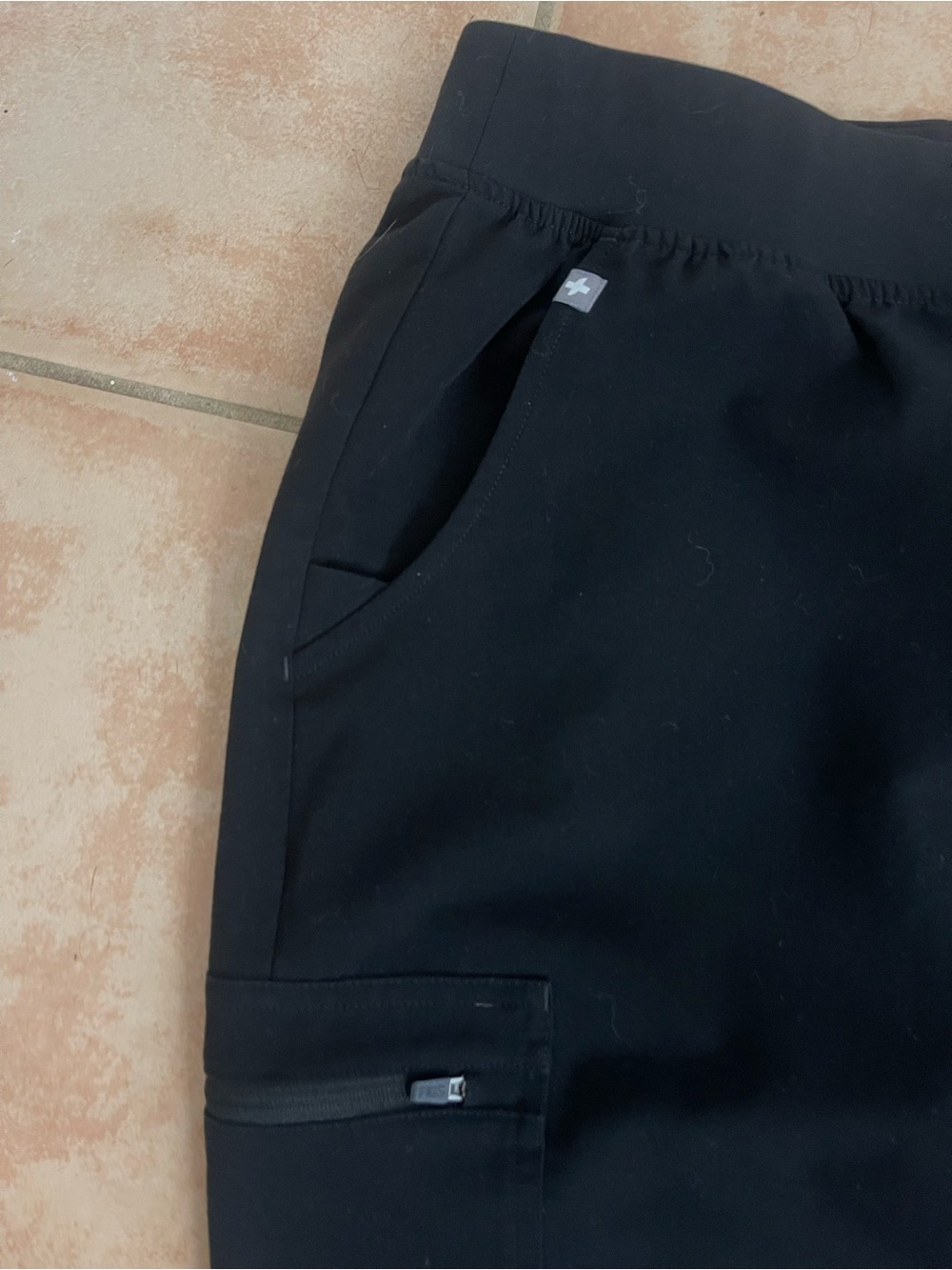 Black Adult FIGS with Drawstring - Picture 2 of 3